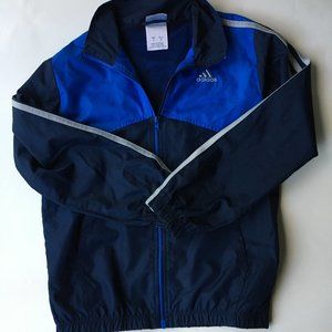 size 7 Adidas zip up track jacket blue